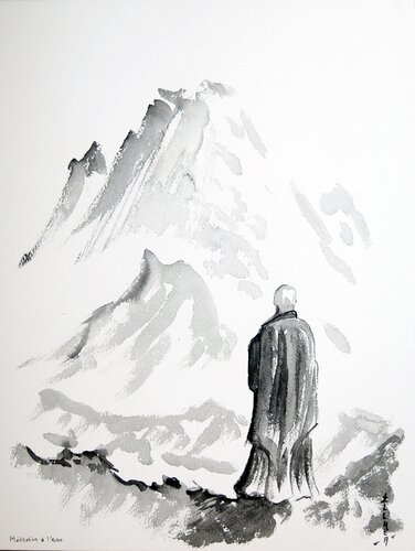 Méditation à l'Aube by Marie-Claude ELLHËA, Drawing for Sale on Singulart