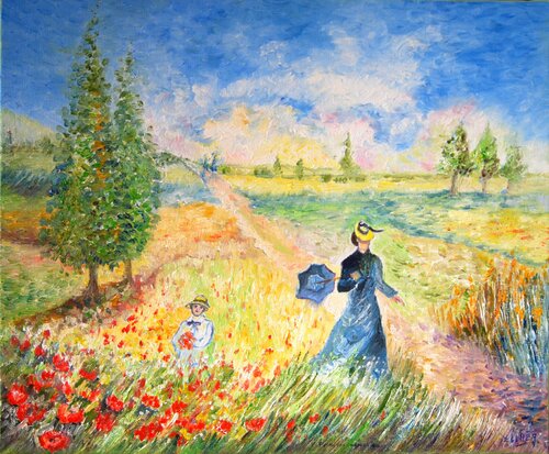 Parmi les Coquelicots van Marie-Claude ELLHËA, Schilderij te koop op Singulart