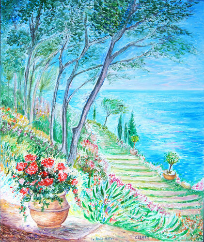 Italian Garden by Marie-Claude ELLHËA, Painting for Sale on Singulart