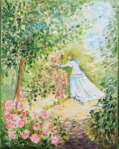 Cueillir les Roses von Marie-Claude ELLHËA, Malerei kaufen auf Singulart