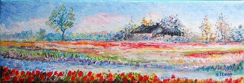 Les Tulipes Rouges van Marie-Claude ELLHËA, Schilderij te koop op Singulart