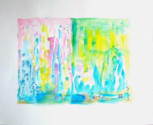 The Rain - La Pluie by Marie-Claude ELLHËA, Work on Paper for Sale on Singulart