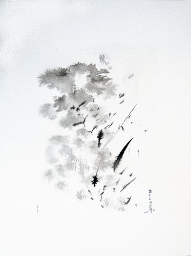 Abstract Flight - Envol Abstrait von Marie-Claude ELLHËA, Zeichnungen kaufen auf Singulart