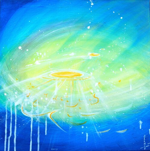 Message by Marie-Claude ELLHËA, Painting for Sale on Singulart