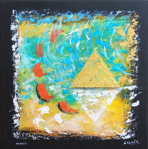 Abstrait Atlantis van Marie-Claude ELLHËA, Schilderij te koop op Singulart