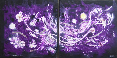 Sky Dance Diptyque von Marie-Claude ELLHËA, Malerei kaufen auf Singulart