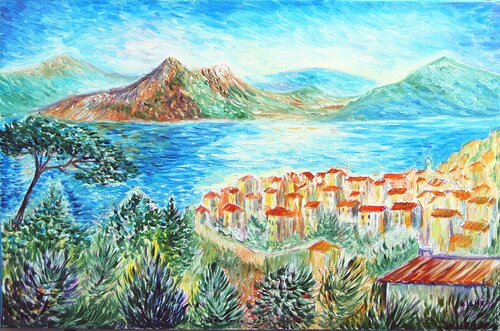 Village Corse van Marie-Claude ELLHËA, Schilderij te koop op Singulart