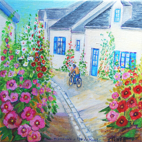 Promenade à l'Ile de Houat Bretagne di Marie-Claude ELLHËA, Pittura in vendita su Singulart