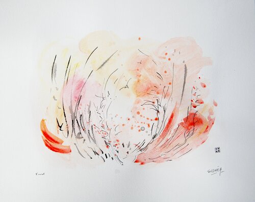 Envol - Flight by Marie-Claude ELLHËA, Work on Paper for Sale on Singulart