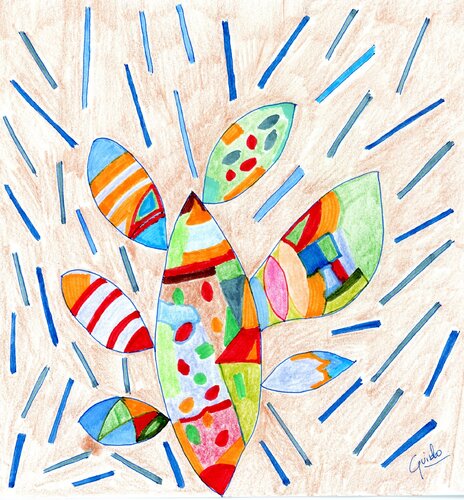 una pianta felice par guido farese, Œuvre sur papier en vente sur Singulart