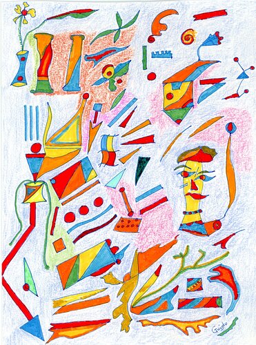 il venditore di palloncini di guido farese, Opera su carta in vendita su Singulart