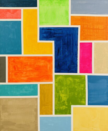Tetris meets Mondrian von Ilja Freer, Malerei kaufen auf Singulart