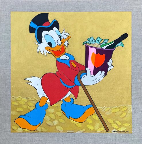 Happy Life of Scrooge McDuck! van Anastasia Yanchuk, Schilderij te koop op Singulart