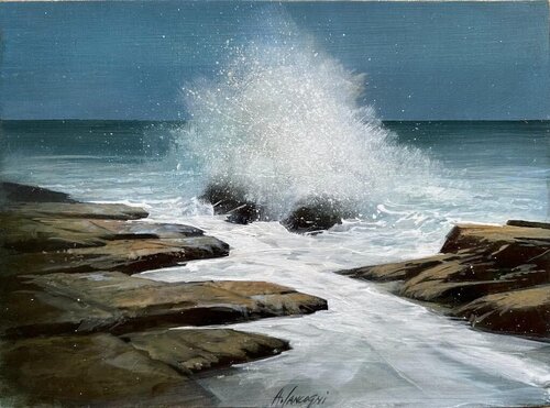 Marina IX  by Agostino Cancogni, 회화 for Sale on Singulart
