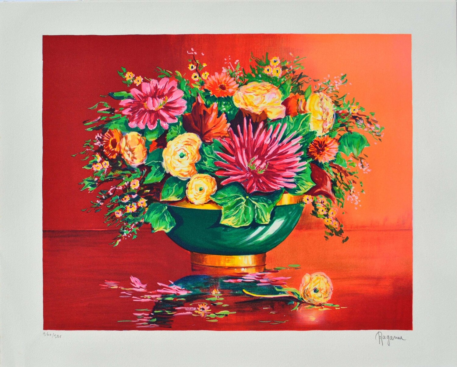 Bouquet de pivoines Alain Ragaru Druck zu verkaufen