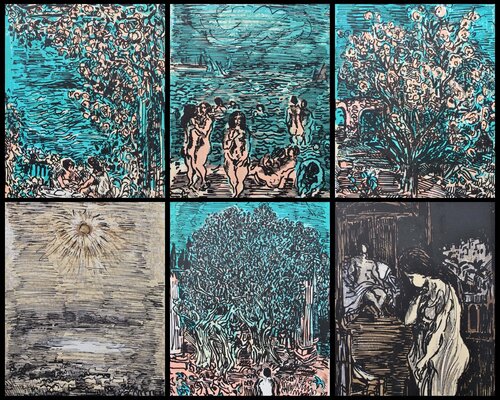 Vision du Paradis, 6 Lithographies originales, 1962 par André Cottavoz, Édition en vente sur Singulart