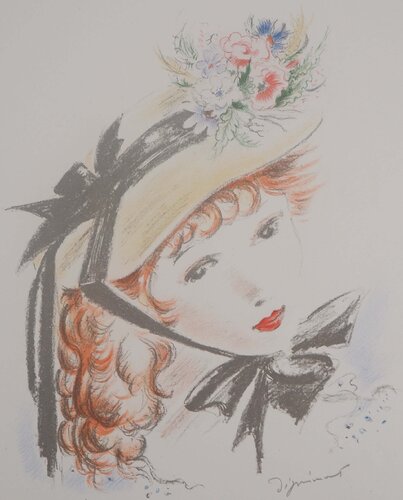 Femme au chapeau di André Dignimont, Stampa in vendita su Singulart
