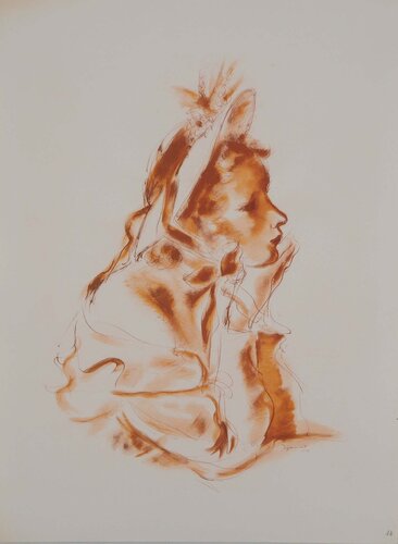 La femme au chapeau by André Dignimont, Print for Sale on Singulart