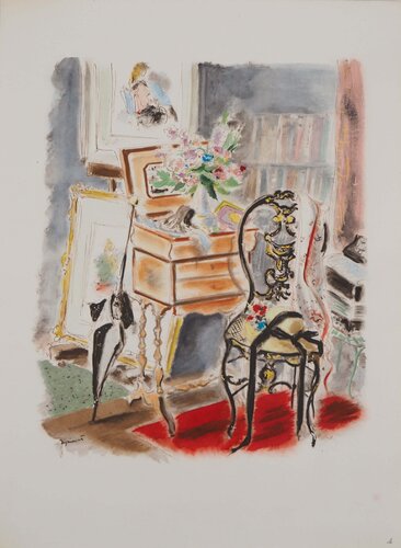 La table au bouquet by André Dignimont, Print for Sale on Singulart