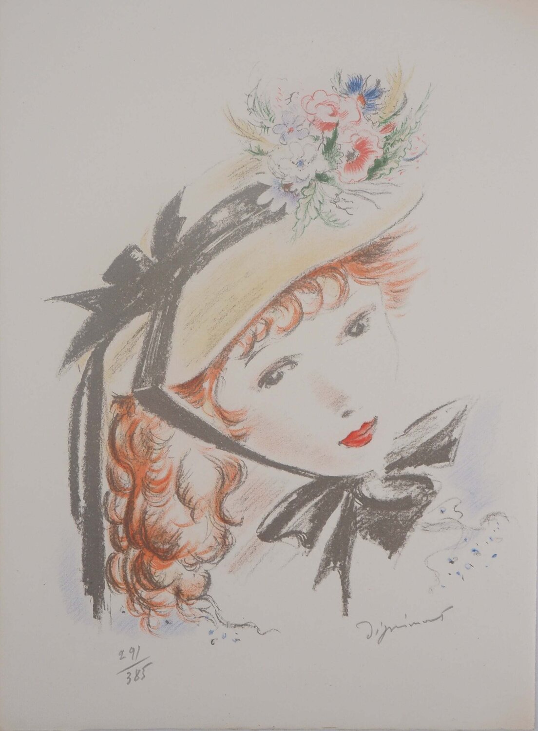 Femme au chapeau André Dignimont Édition à vendre