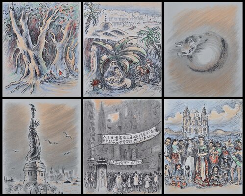 Nature et liberté, 6 Lithographies originales, 1962 André Hambourg