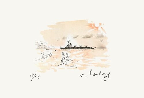 Revue navale von André Hambourg, Druck kaufen auf Singulart