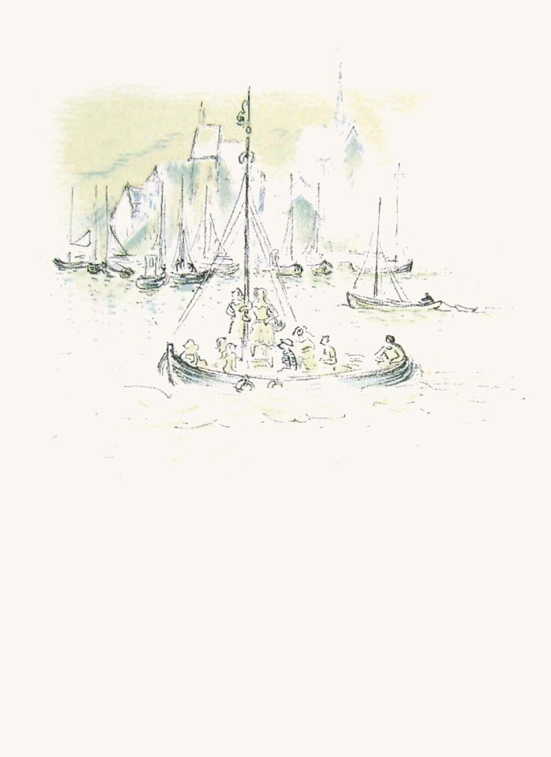 Lumières de Honfleur II André Hambourg Druck zu verkaufen