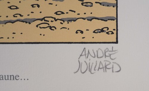 Dom Quichotte à cheval accompagné par son écuyer, van André Juillard, Afdruk te koop op Singulart