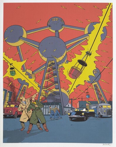 Blake & Mortimer - Les sarcophages du 6e continent par André Juillard, Œuvre sur papier en vente sur Singulart