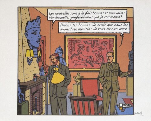 Blake & Mortimer - Le Cahier bleu par André Juillard, Œuvre sur papier en vente sur Singulart