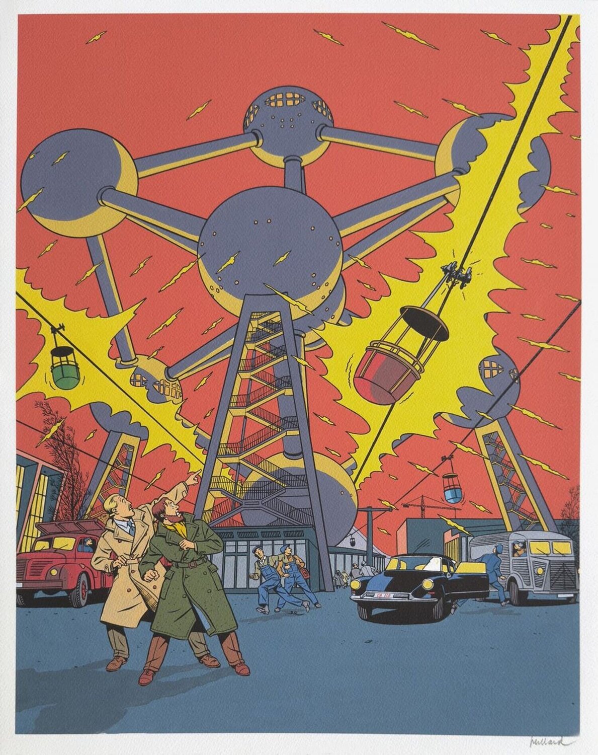 Blake & Mortimer - Les sarcophages du 6e continent André Juillard Werk auf Papier zu verkaufen