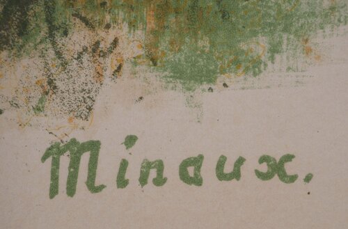 Pique-nique dans la prairie von Andre Minaux, Druck kaufen auf Singulart