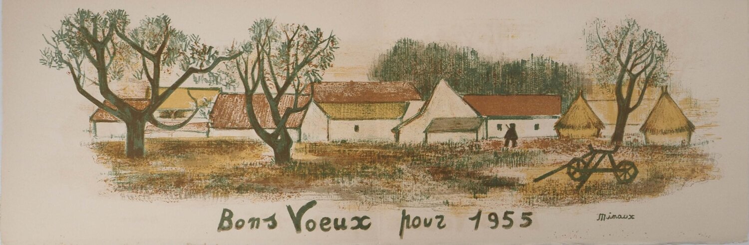 Vue sur le village Andre Minaux Print for sale