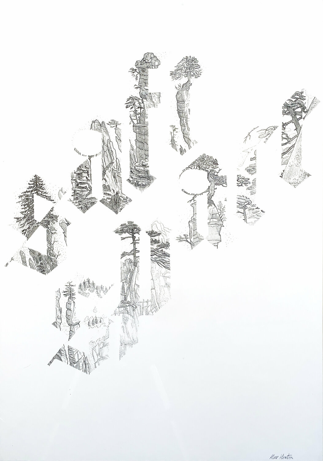 Safe Space von Alexander Heaton (2019) Zeichnungen Füller auf Papier