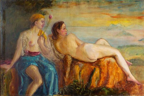 Models - Modelle par Antonio Feltrinelli, Peinture en vente sur Singulart