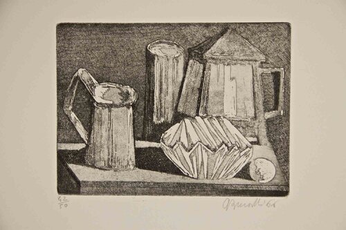Still Life with Lantern von Armando Buratti, Druck kaufen auf Singulart