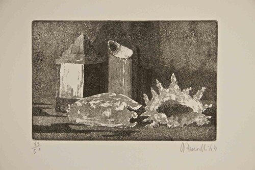 Shells, Kettle and Lantern von Armando Buratti, Druck kaufen auf Singulart