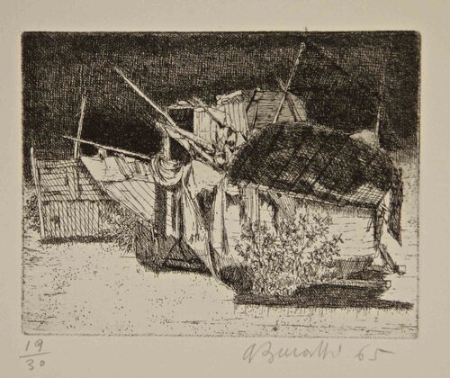 Old Boats von Armando Buratti, Druck kaufen auf Singulart