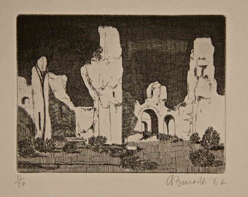 Rome, Roman Ruins di Armando Buratti, Stampa in vendita su Singulart