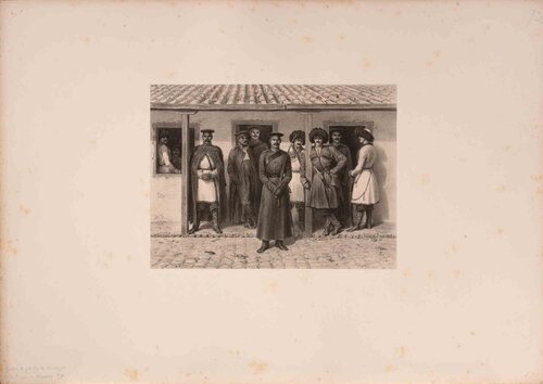 Camp de Garde à Bourgas — Garde Russe et Cosaques du Kouban von Auguste Raffet, Druck kaufen auf Singulart