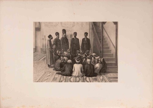 Group of Men in a Mosque van Auguste Raffet, Afdruk te koop op Singulart