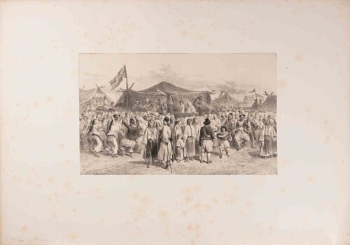Camp et Fête en Roumanie van Auguste Raffet, Afdruk te koop op Singulart
