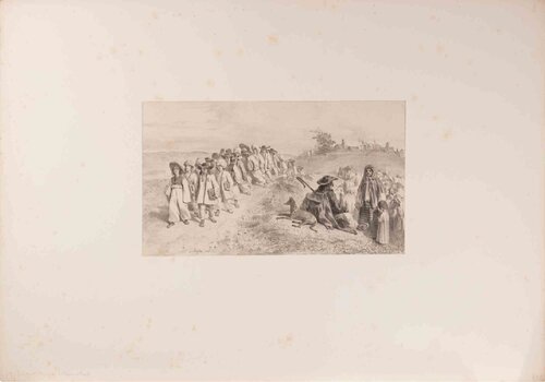  Enfants de Kirghis-Tatares à l’école von Auguste Raffet, Druck kaufen auf Singulart