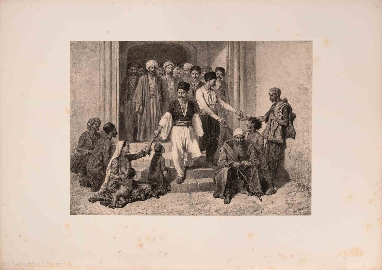 Tatars Faisant des Aumônes Auguste Raffet Stampa in vendita