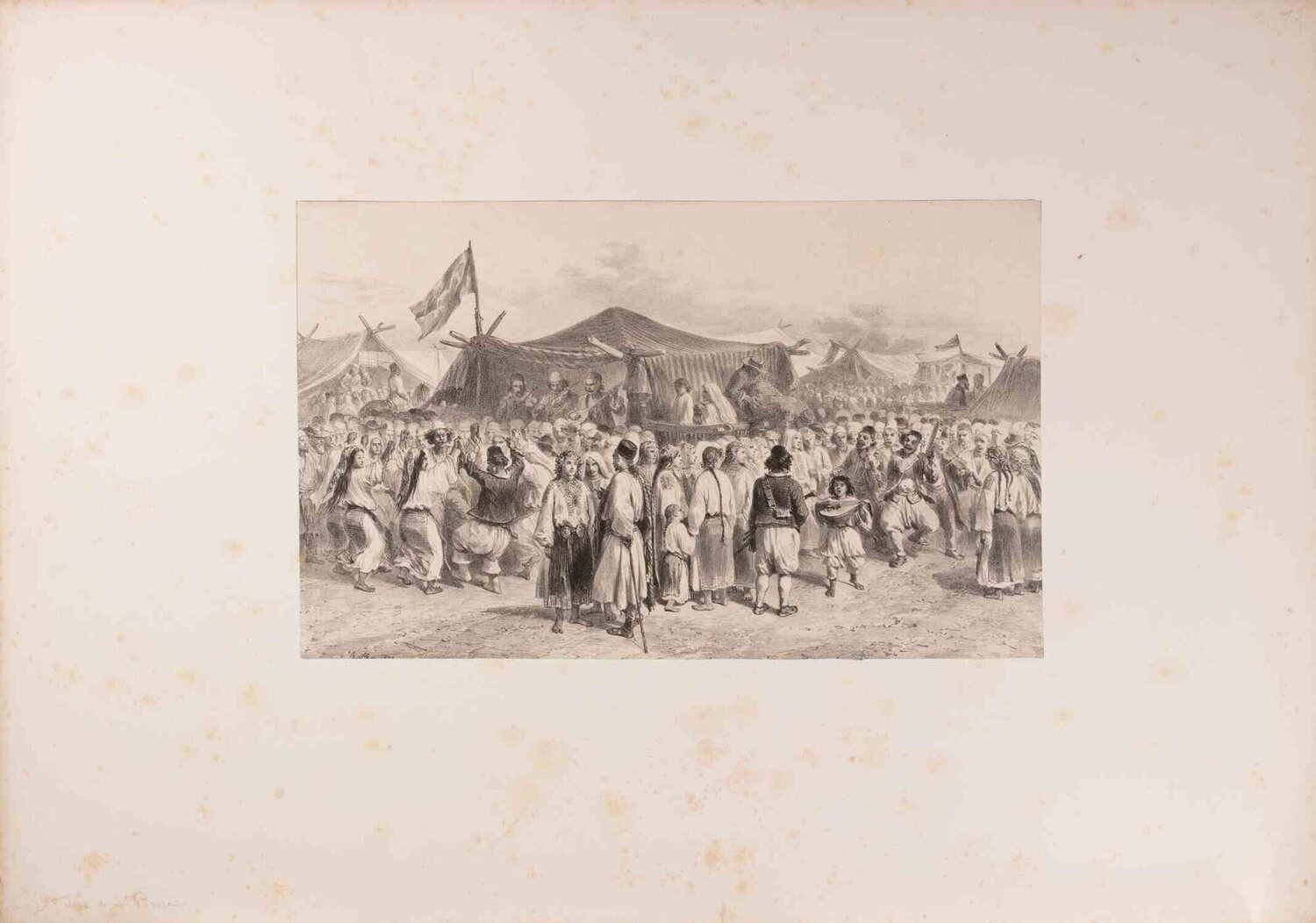 Camp et Fête en Roumanie Auguste Raffet Druck zu verkaufen