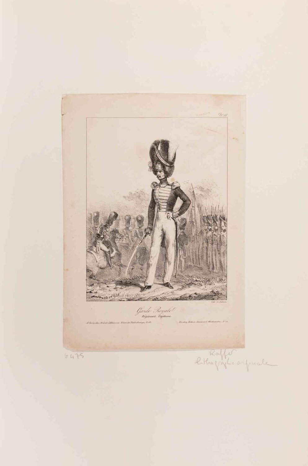 Garde Royale, Régiment, Capitaine Auguste Raffet Druck zu verkaufen
