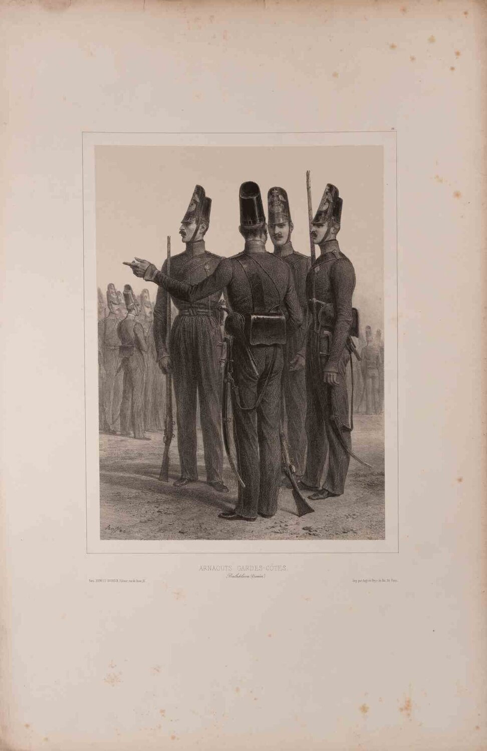 Arnaouts Gardes-Côtes (Philadelphie, Asie) Auguste Raffet Druck zu verkaufen
