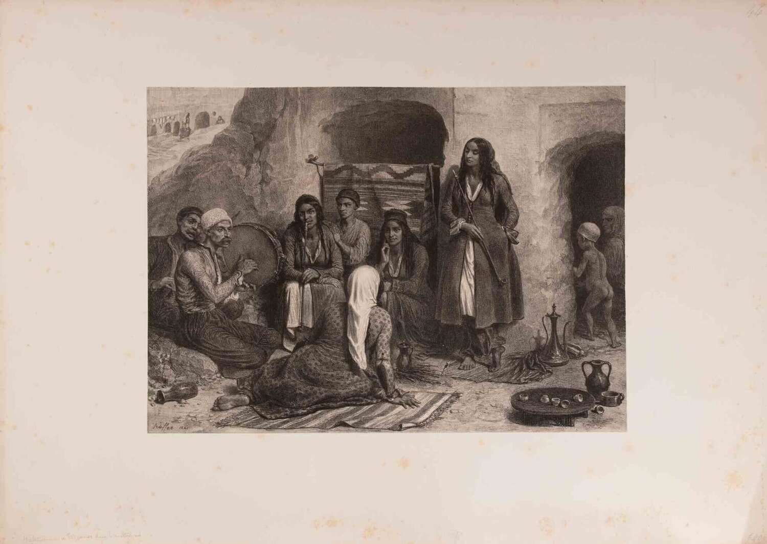  Habitantions de Tsiganes dans la Montagne Auguste Raffet Druck zu verkaufen