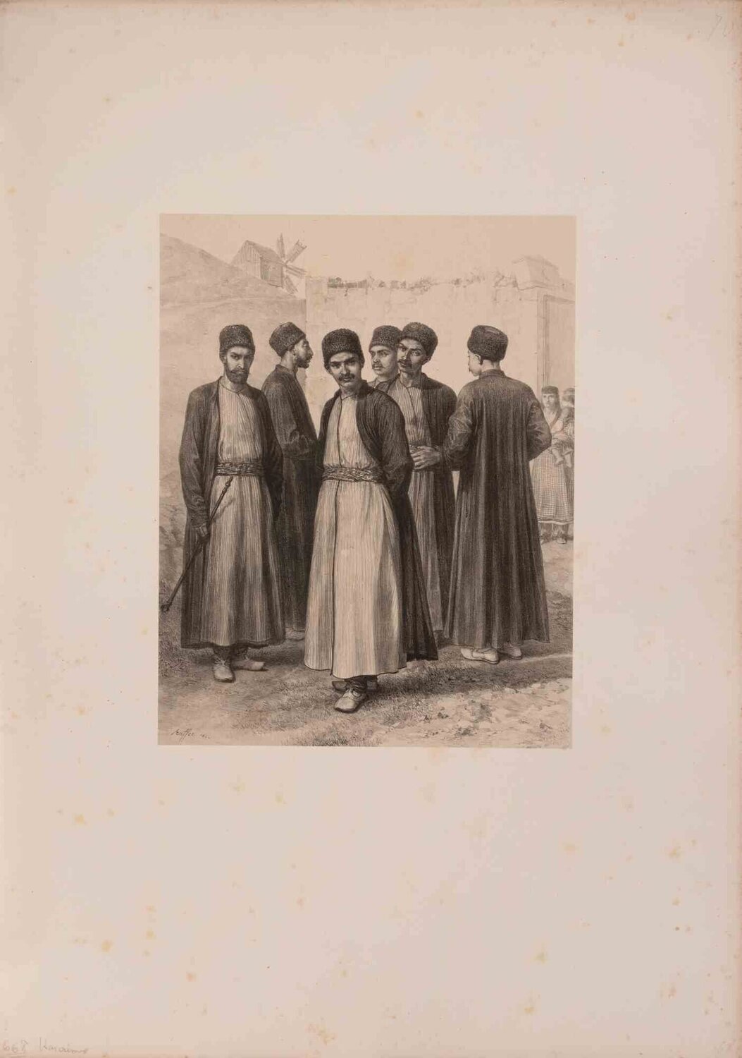 Les Karamans Auguste Raffet Stampa in vendita