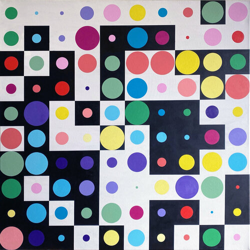 100 cercles aléatoires Michel Debully